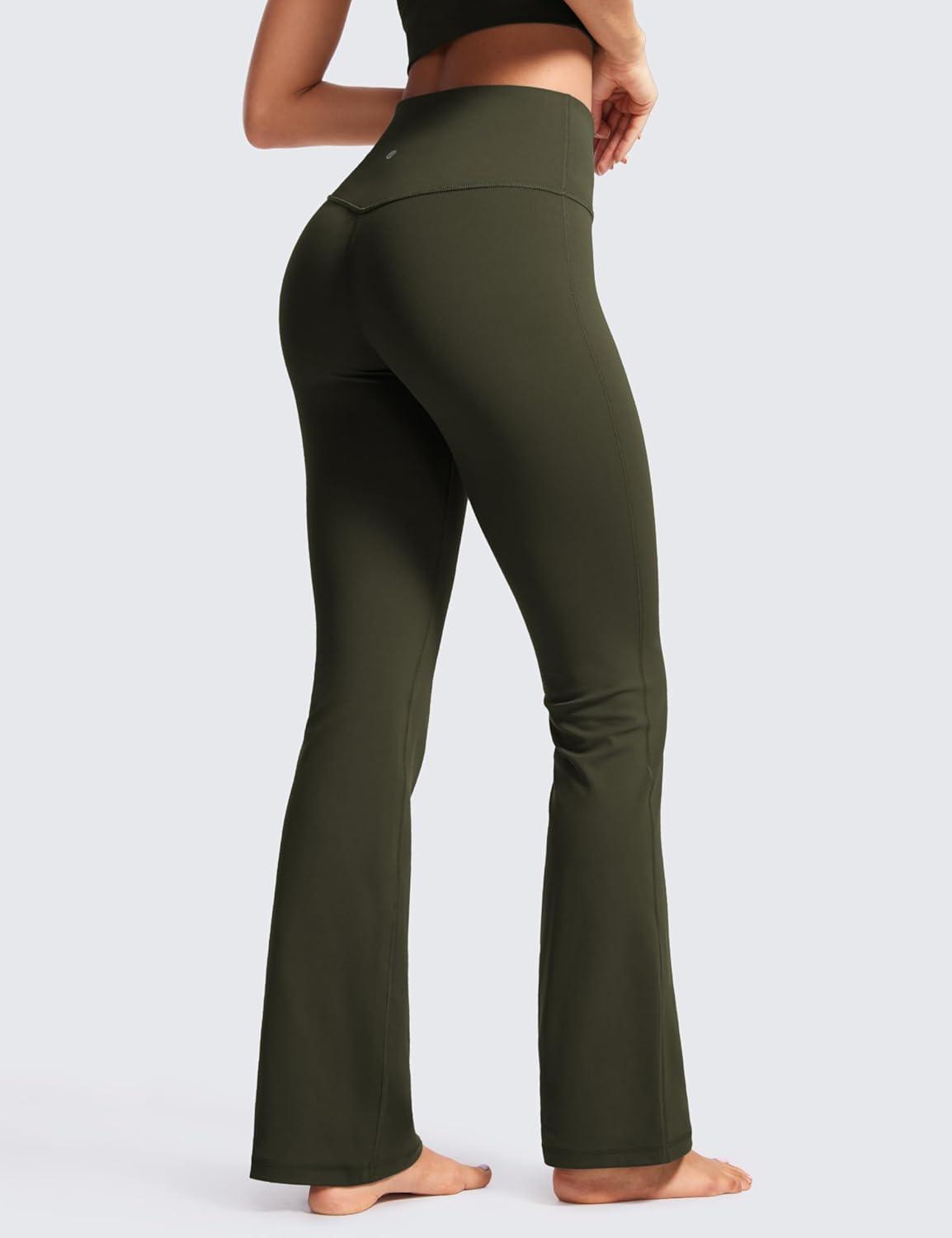 imageCRZ YOGA Butterluxe Flare Leggings 29quot305quot32quot335quot High Waist Bootcut Wide Leg Lounge Womens Yoga Pants with PocketOlive Green