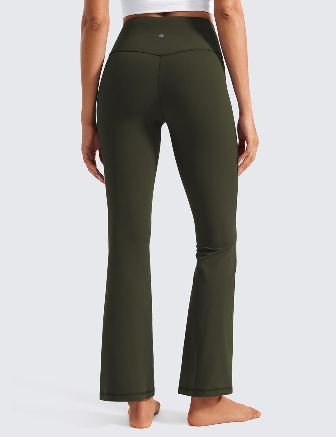 imageCRZ YOGA Butterluxe Flare Leggings 29quot305quot32quot335quot High Waist Bootcut Wide Leg Lounge Womens Yoga Pants with PocketOlive Green