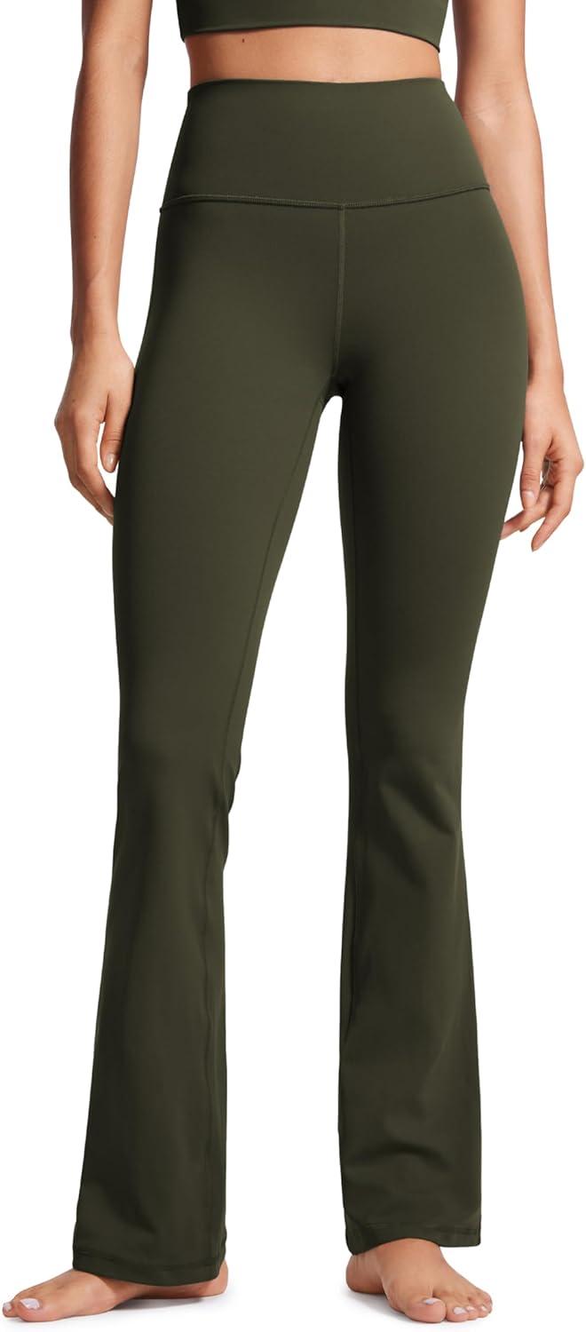 imageCRZ YOGA Butterluxe Flare Leggings 29quot305quot32quot335quot High Waist Bootcut Wide Leg Lounge Womens Yoga Pants with PocketOlive Green