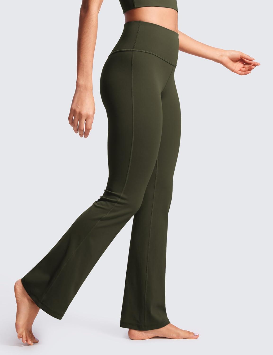 imageCRZ YOGA Butterluxe Flare Leggings 29quot305quot32quot335quot High Waist Bootcut Wide Leg Lounge Womens Yoga Pants with PocketOlive Green