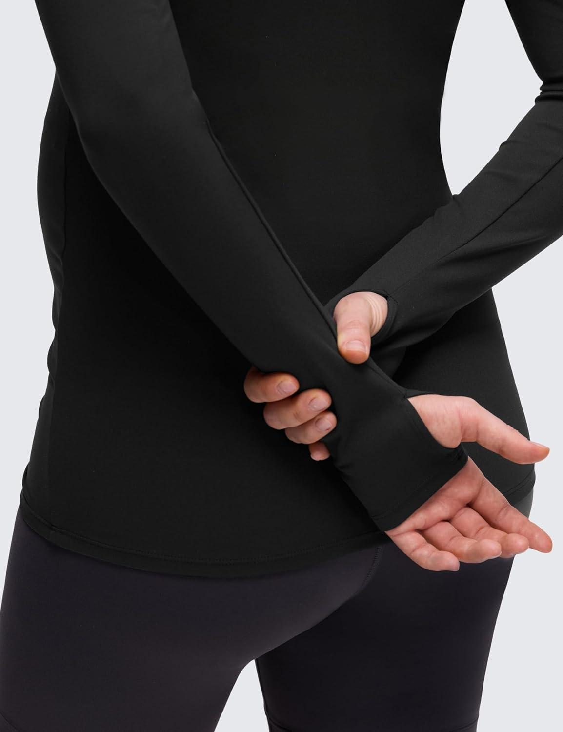 imageCRZ YOGA Butterluxe Maternity Crewneck Long Sleeve Shirts Athletic Yoga Casual Pregnancy Womens Tee Tops Basic Layer SoftBlack