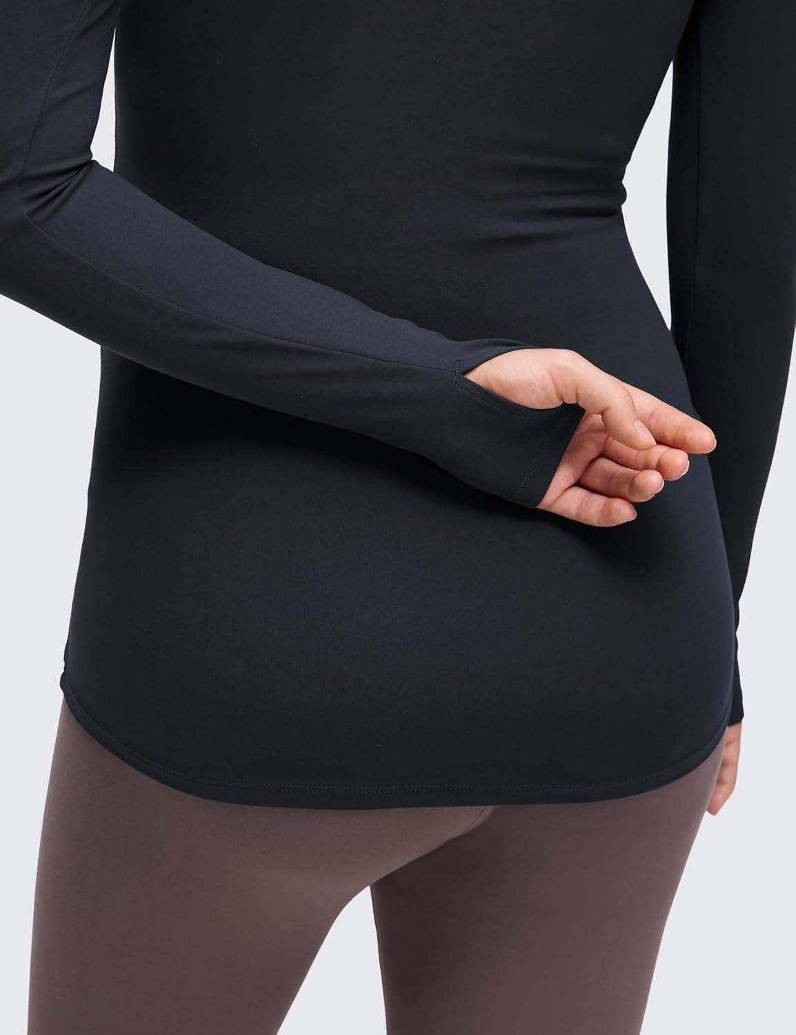 imageCRZ YOGA Butterluxe Maternity Crewneck Long Sleeve Shirts Athletic Yoga Casual Pregnancy Womens Tee Tops Basic Layer SoftTrue Navy