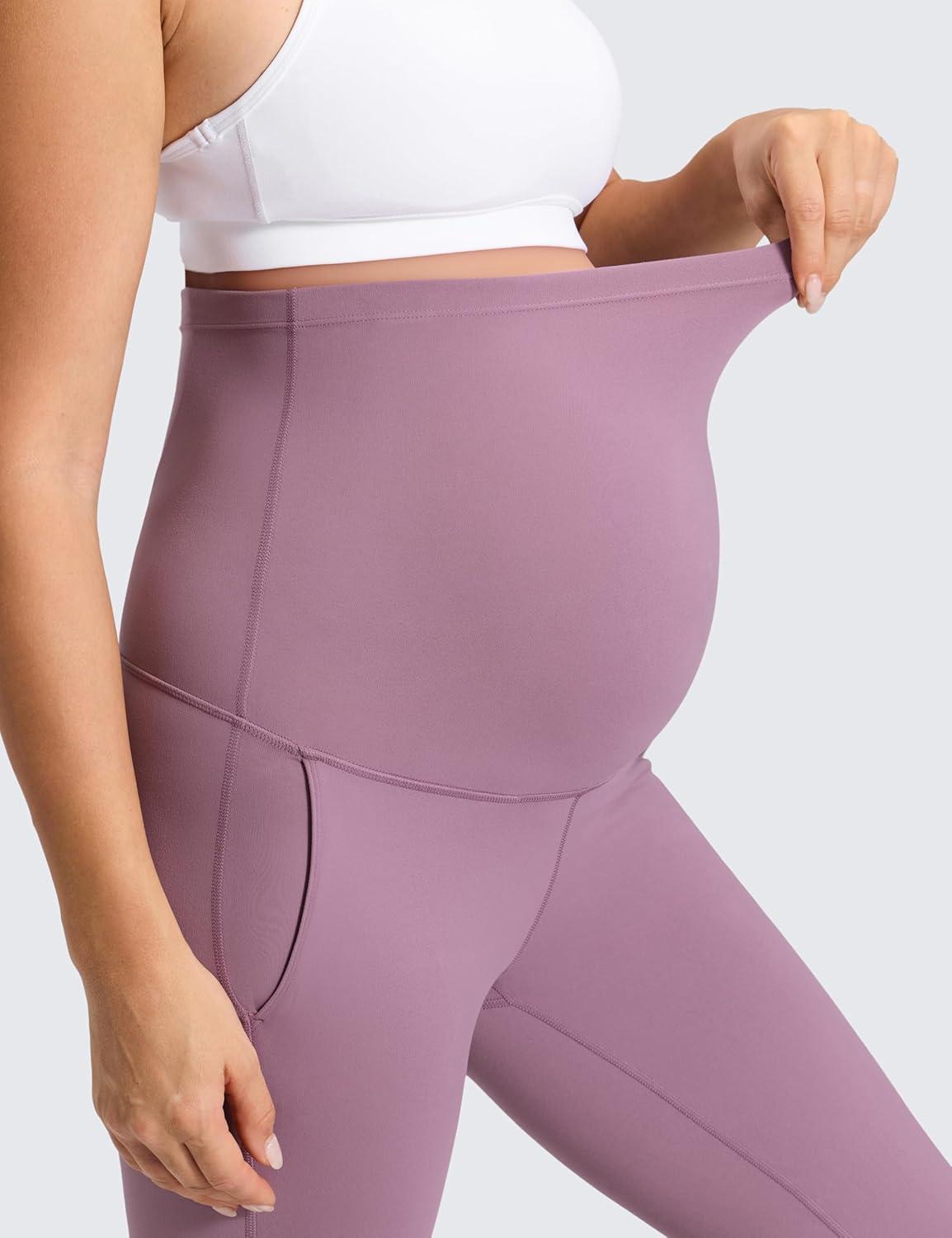 imageCRZ YOGA Butterluxe Maternity Flare Leggings Pockets 31 Workout Yoga Bootcut Pregnancy Womens Pants Over The BellyLight Lavender