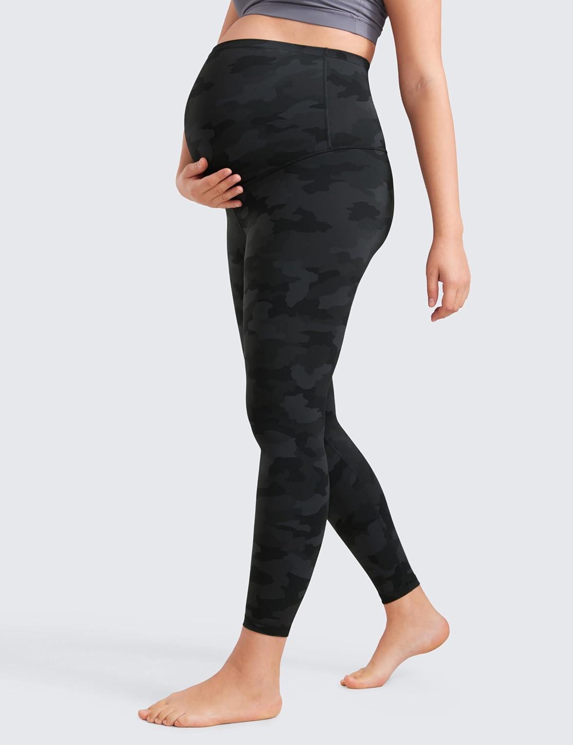 imageCRZ YOGA Butterluxe Maternity Leggings 25quot Over The Belly Buttery Soft Workout Activewear Yoga Womens Pregnancy PantsDark Grey Camouflage 2