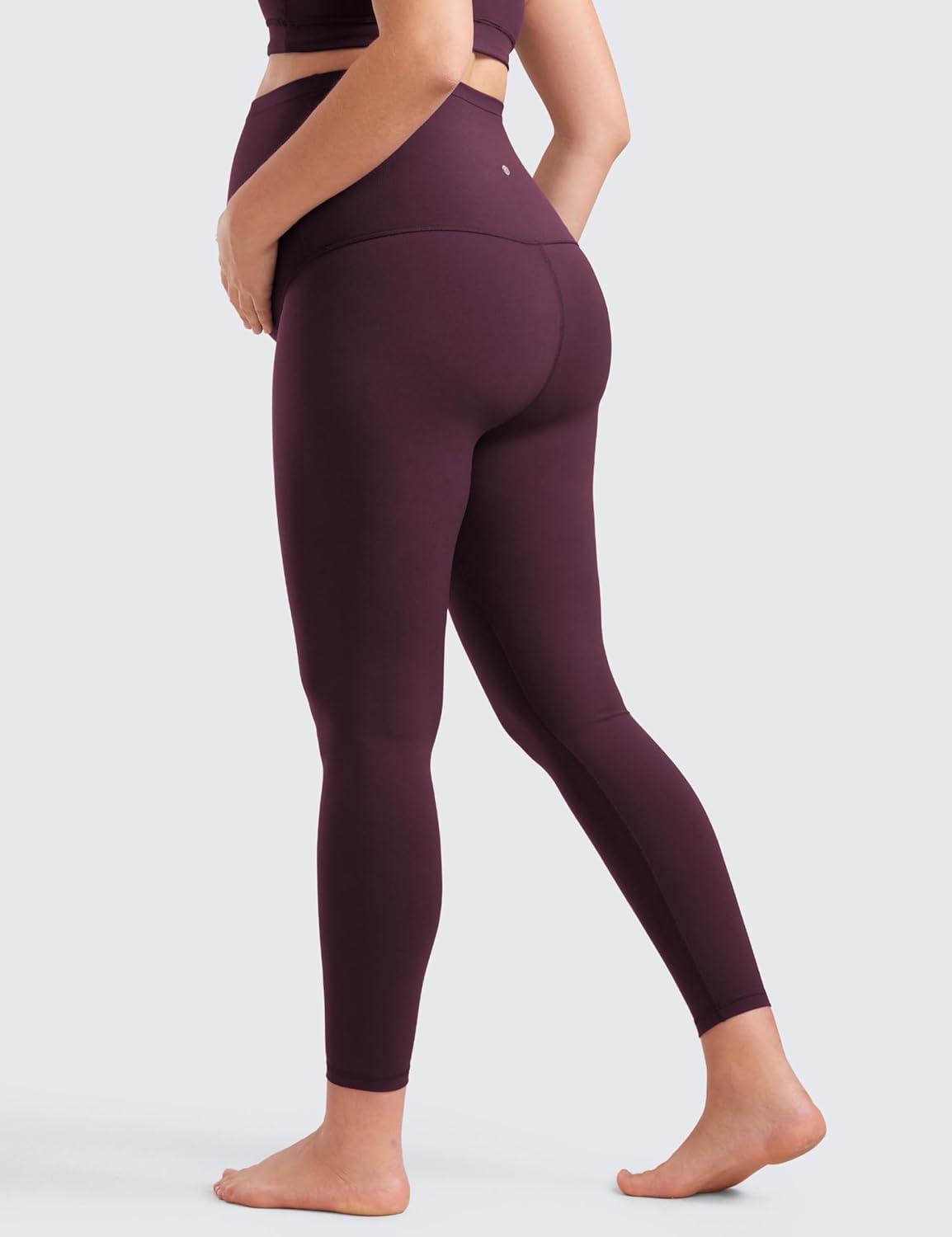 imageCRZ YOGA Butterluxe Maternity Leggings 25quot Over The Belly Buttery Soft Workout Activewear Yoga Womens Pregnancy PantsDeep Purple