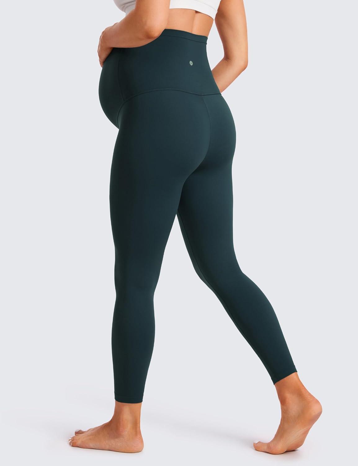 imageCRZ YOGA Butterluxe Maternity Leggings 25quot Over The Belly Buttery Soft Workout Activewear Yoga Womens Pregnancy PantsForest Dark Green