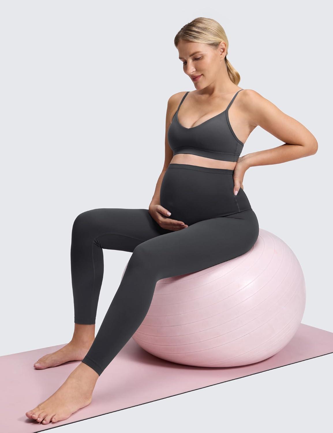 imageCRZ YOGA Butterluxe Maternity Leggings 25quot Over The Belly Buttery Soft Workout Activewear Yoga Womens Pregnancy PantsMysterious Grey