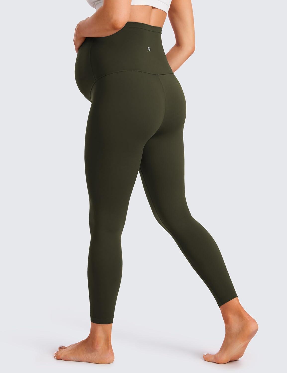 imageCRZ YOGA Butterluxe Maternity Leggings 25quot Over The Belly Buttery Soft Workout Activewear Yoga Womens Pregnancy PantsOlive Green