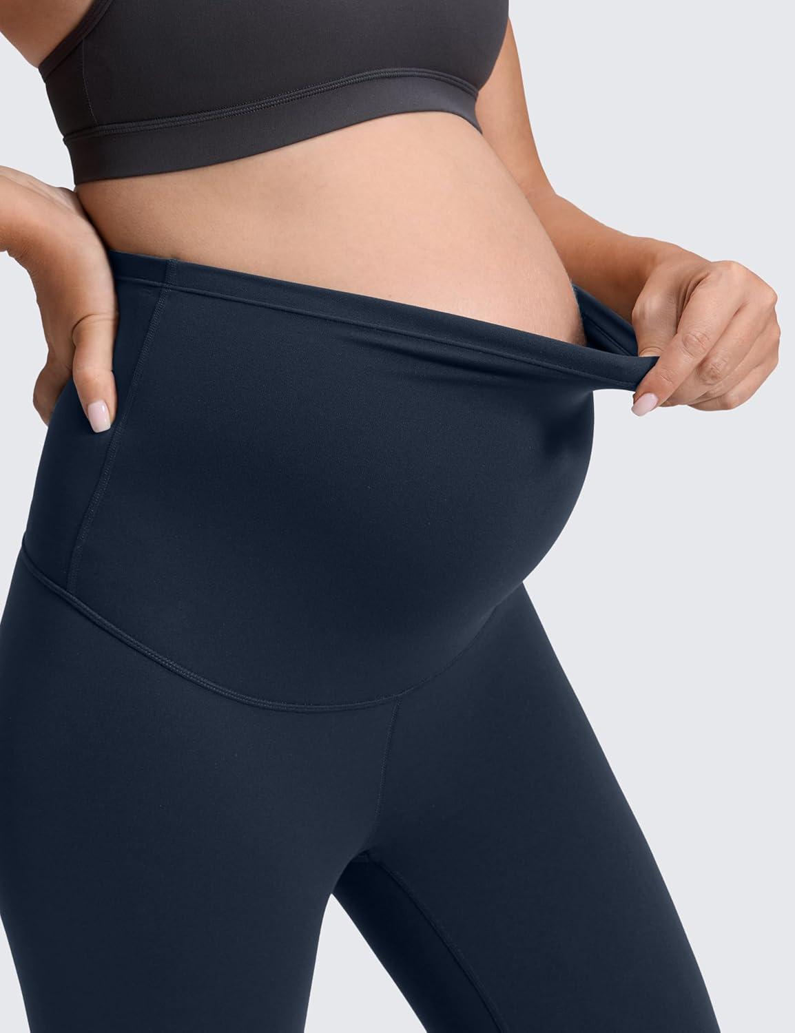 imageCRZ YOGA Butterluxe Maternity Leggings 25quot Over The Belly Buttery Soft Workout Activewear Yoga Womens Pregnancy PantsTrue Navy