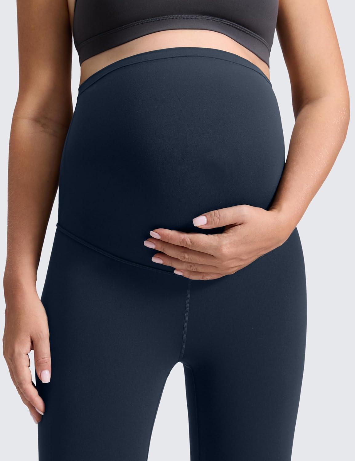 imageCRZ YOGA Butterluxe Maternity Leggings 25quot Over The Belly Buttery Soft Workout Activewear Yoga Womens Pregnancy PantsTrue Navy