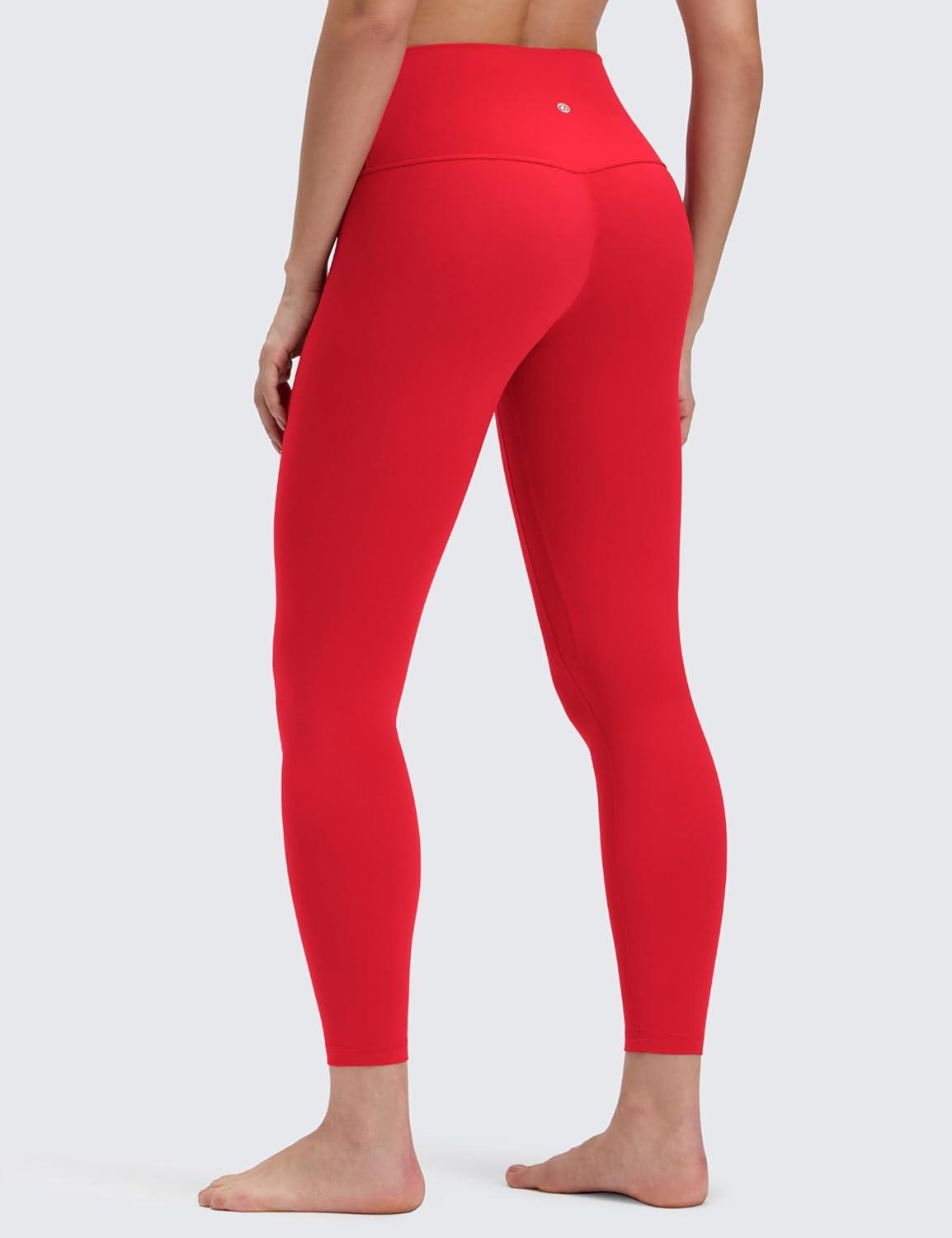 imageCRZ YOGA Butterluxe No Front Seam Yoga Leggings 25quot High Waisted Womens Lounge Pants Pilates Workout Athletic Buttery SoftAurora Red