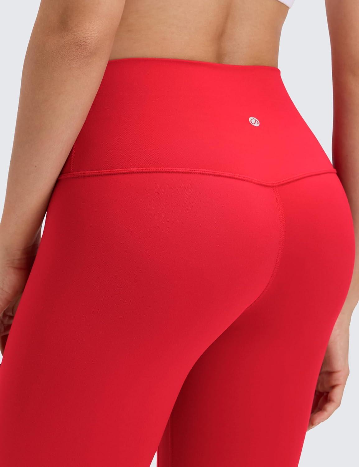 imageCRZ YOGA Butterluxe No Front Seam Yoga Leggings 25quot High Waisted Womens Lounge Pants Pilates Workout Athletic Buttery SoftAurora Red