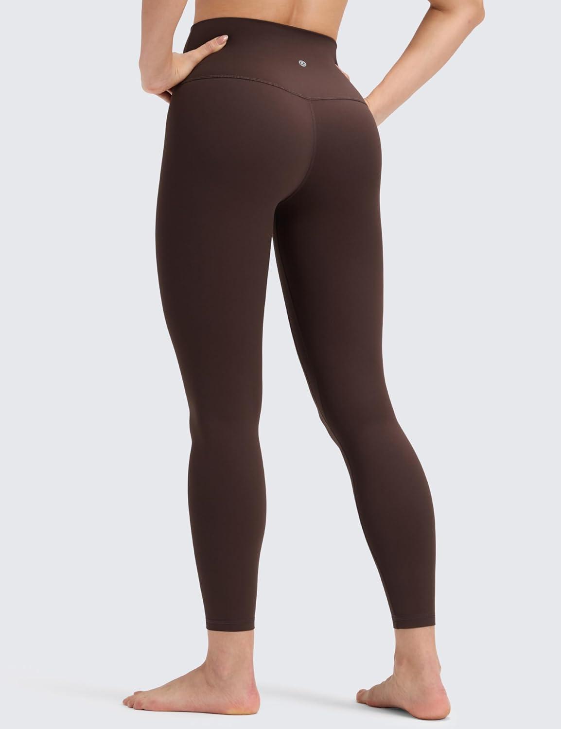 imageCRZ YOGA Butterluxe No Front Seam Yoga Leggings 25quot High Waisted Womens Lounge Pants Pilates Workout Athletic Buttery SoftHot Fudge Brown