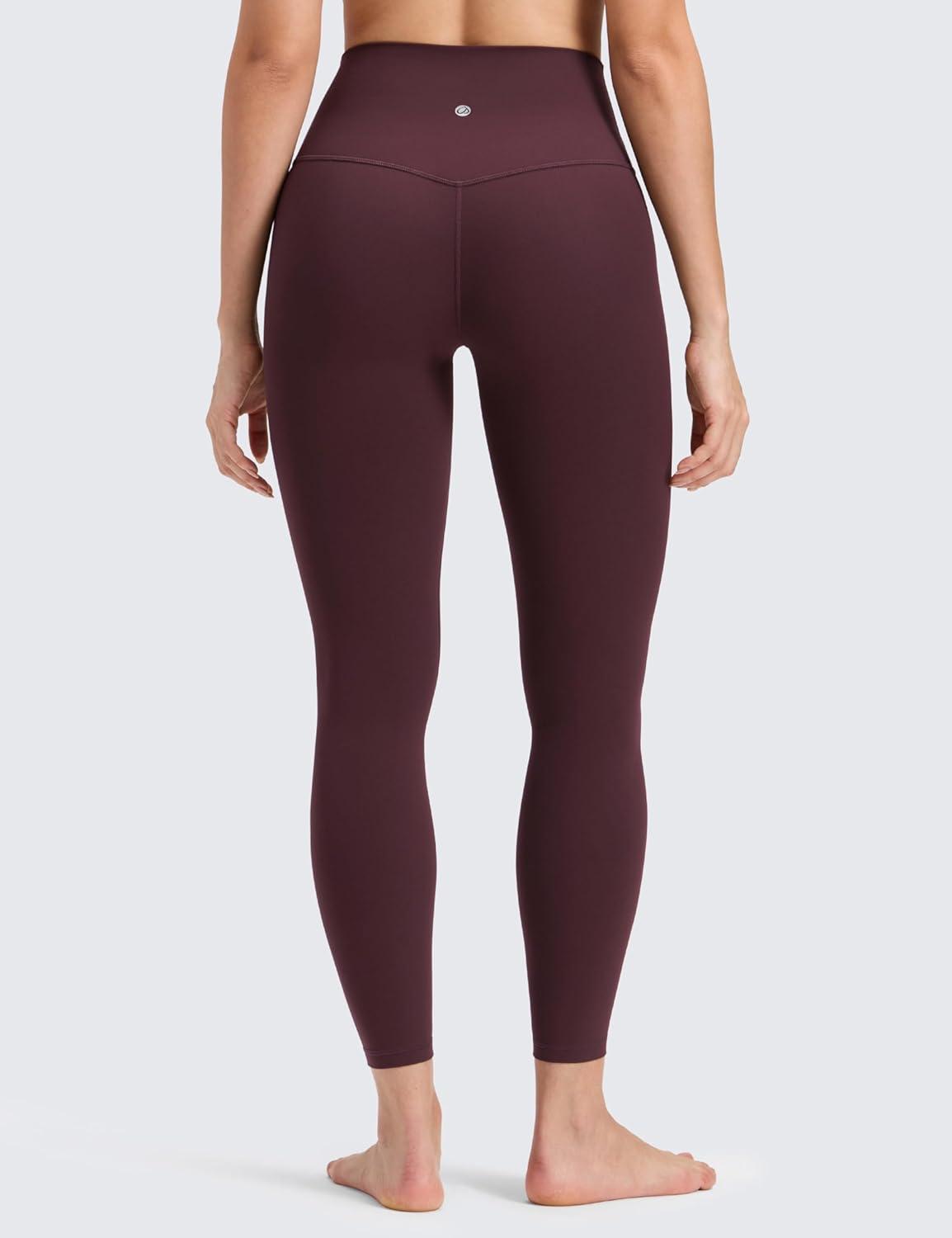imageCRZ YOGA Butterluxe No Front Seam Yoga Leggings 25quot High Waisted Womens Lounge Pants Pilates Workout Athletic Buttery SoftRipe Plum