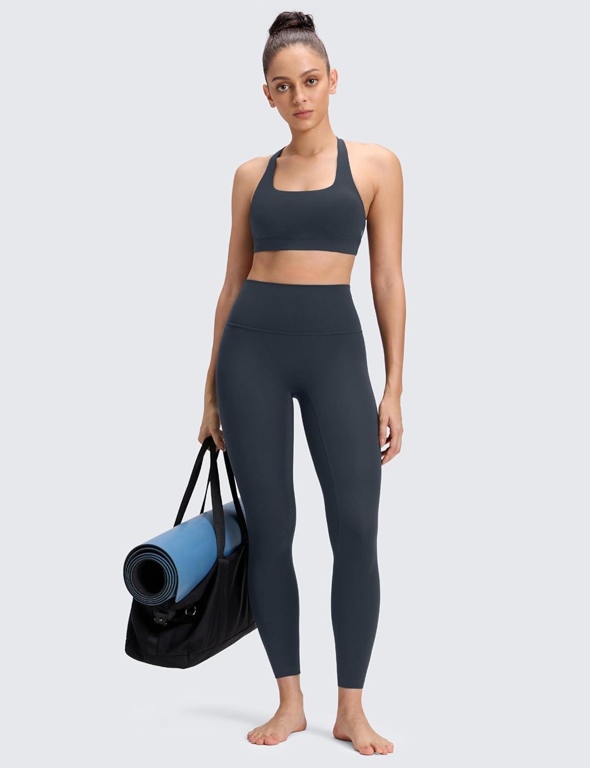 imageCRZ YOGA Butterluxe No Front Seam Yoga Leggings 25quot High Waisted Womens Lounge Pants Pilates Workout Athletic Buttery SoftTrue Navy