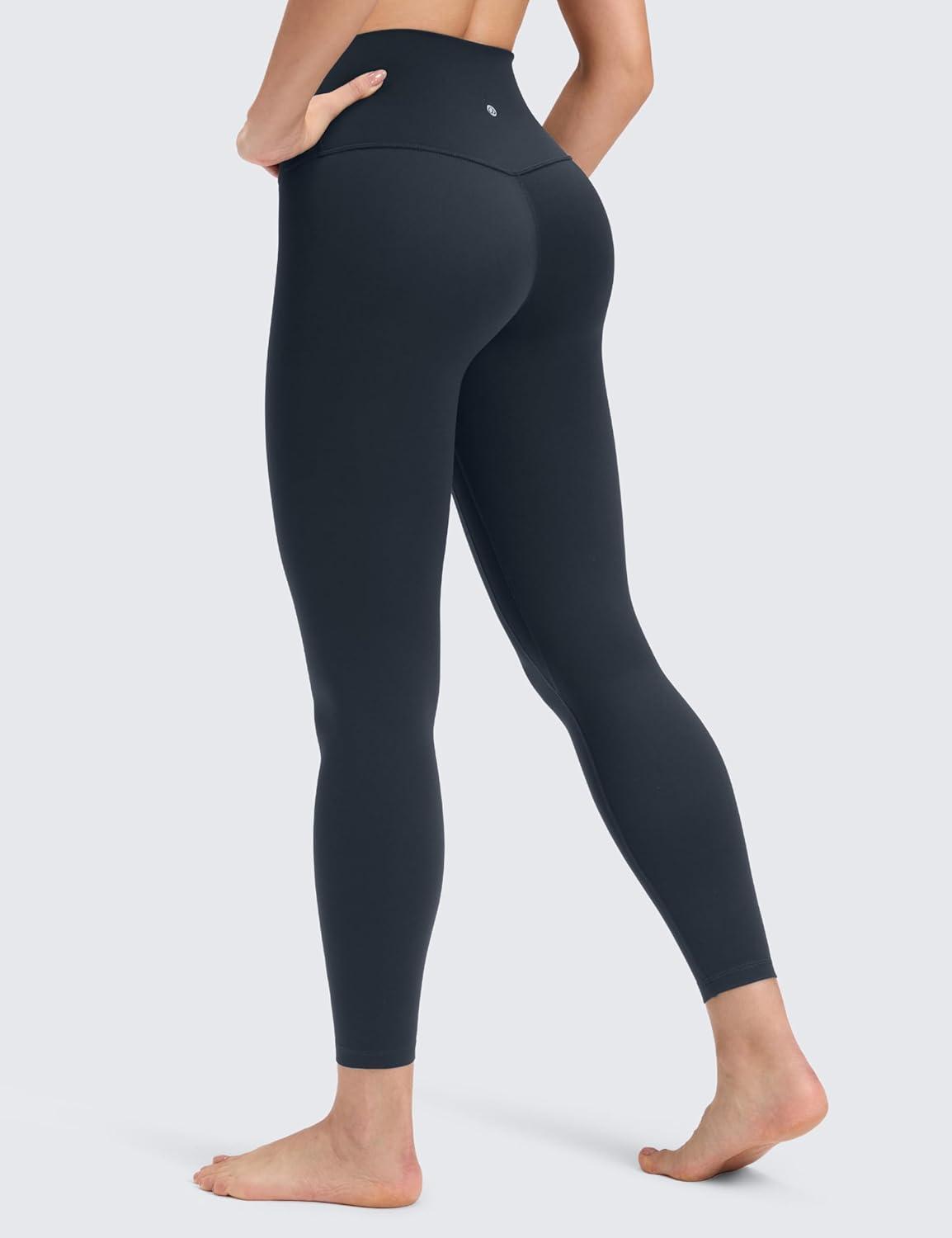 imageCRZ YOGA Butterluxe No Front Seam Yoga Leggings 25quot High Waisted Womens Lounge Pants Pilates Workout Athletic Buttery SoftTrue Navy