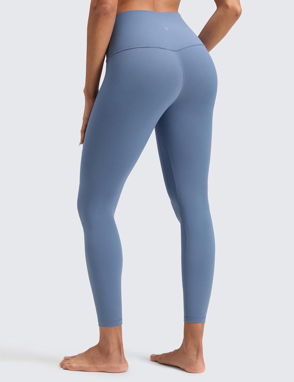 imageCRZ YOGA Butterluxe No Front Seam Yoga Leggings 25quot High Waisted Womens Lounge Pants Pilates Workout Athletic Buttery SoftWashed Denim