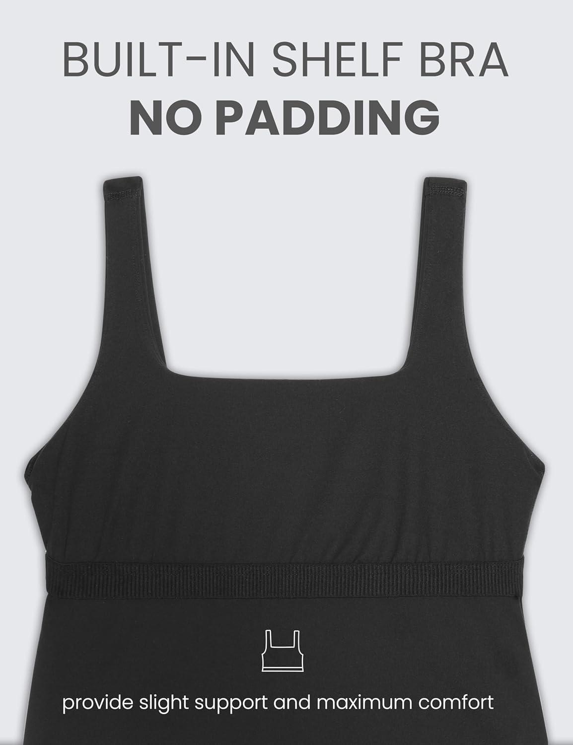 imageCRZ YOGA Butterluxe Square Neck Sleeveless Maternity Dress Split Ruched Tanks Womens Pregnancy Bodycon Casual Baby ShowerBlack