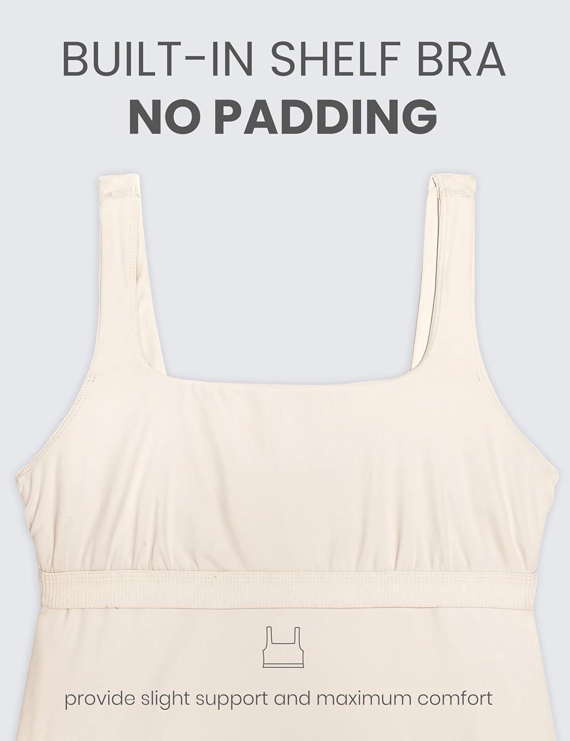 imageCRZ YOGA Butterluxe Square Neck Sleeveless Maternity Dress Split Ruched Tanks Womens Pregnancy Bodycon Casual Baby ShowerWhite Apricot