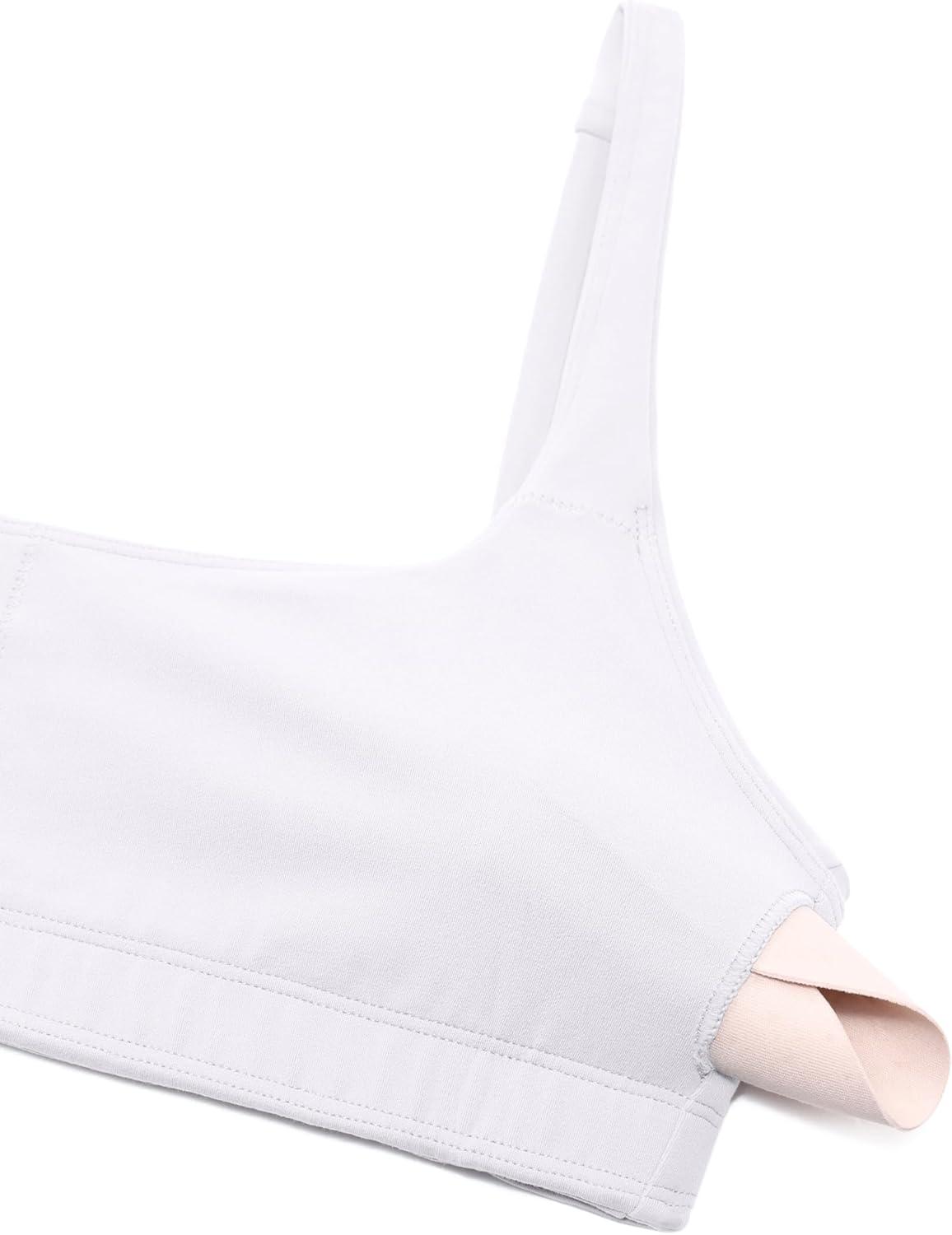 imageCRZ YOGA Butterluxe Square Neck Sports Bras for Women Spaghetti Strap Yoga Wireless Low Coverage Padded Cami Crop TopWhite