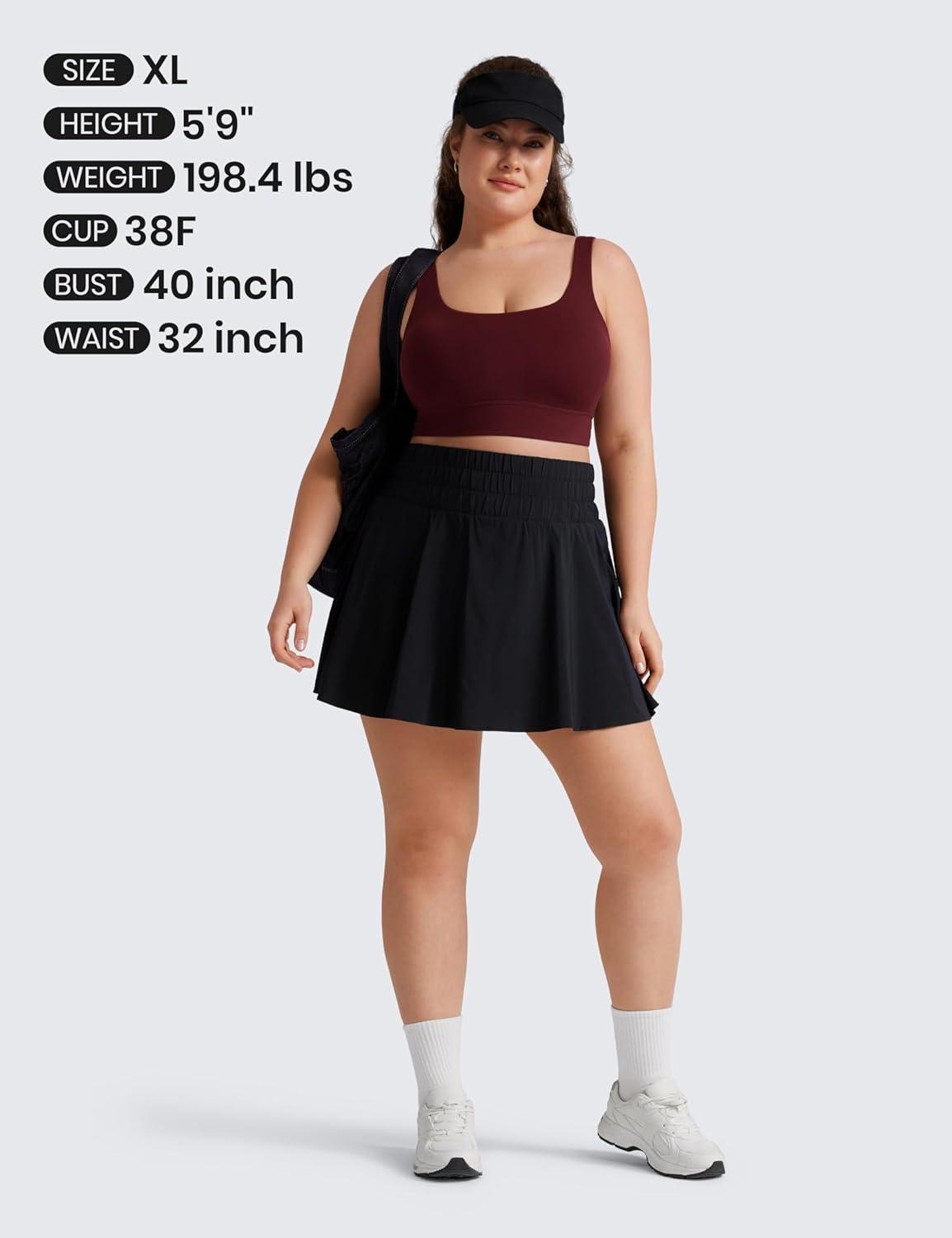 imageCRZ YOGA Butterluxe U Back Longline Sports Bras for Women Scoop Neck Padded Yoga Workout Crop Top with Built in PadsRed Merlot