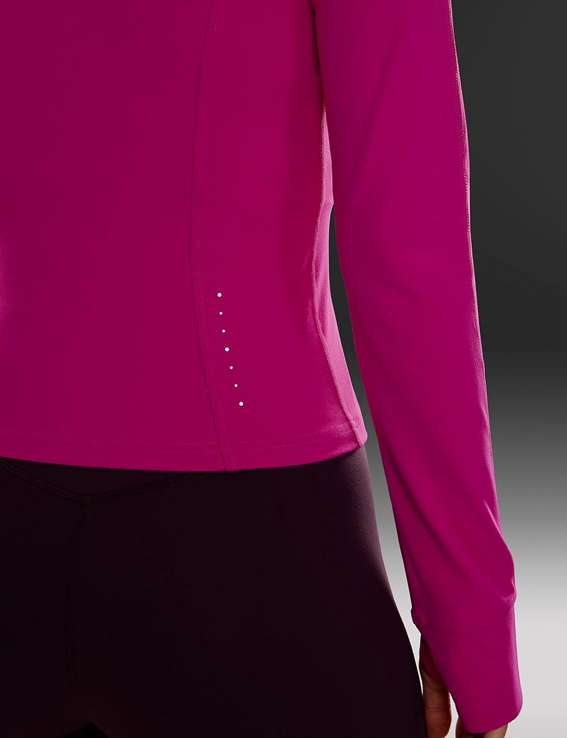 imageCRZ YOGA Butterluxe Waist Length Jackets for Women Full Zip Athletic Track Tops with Thumb Holes PocketsHibiscus Purple