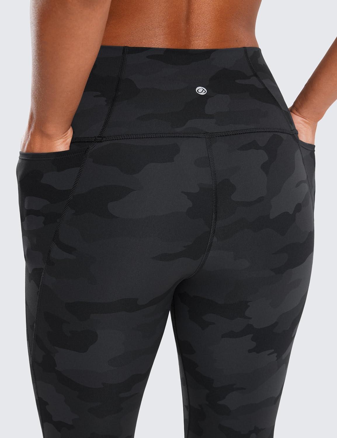 imageCRZ YOGA Butterluxe Workout Capri Leggings Pockets 21quot High Waisted Gym Athletic Womens Crop YogaDark Grey Camouflage 2