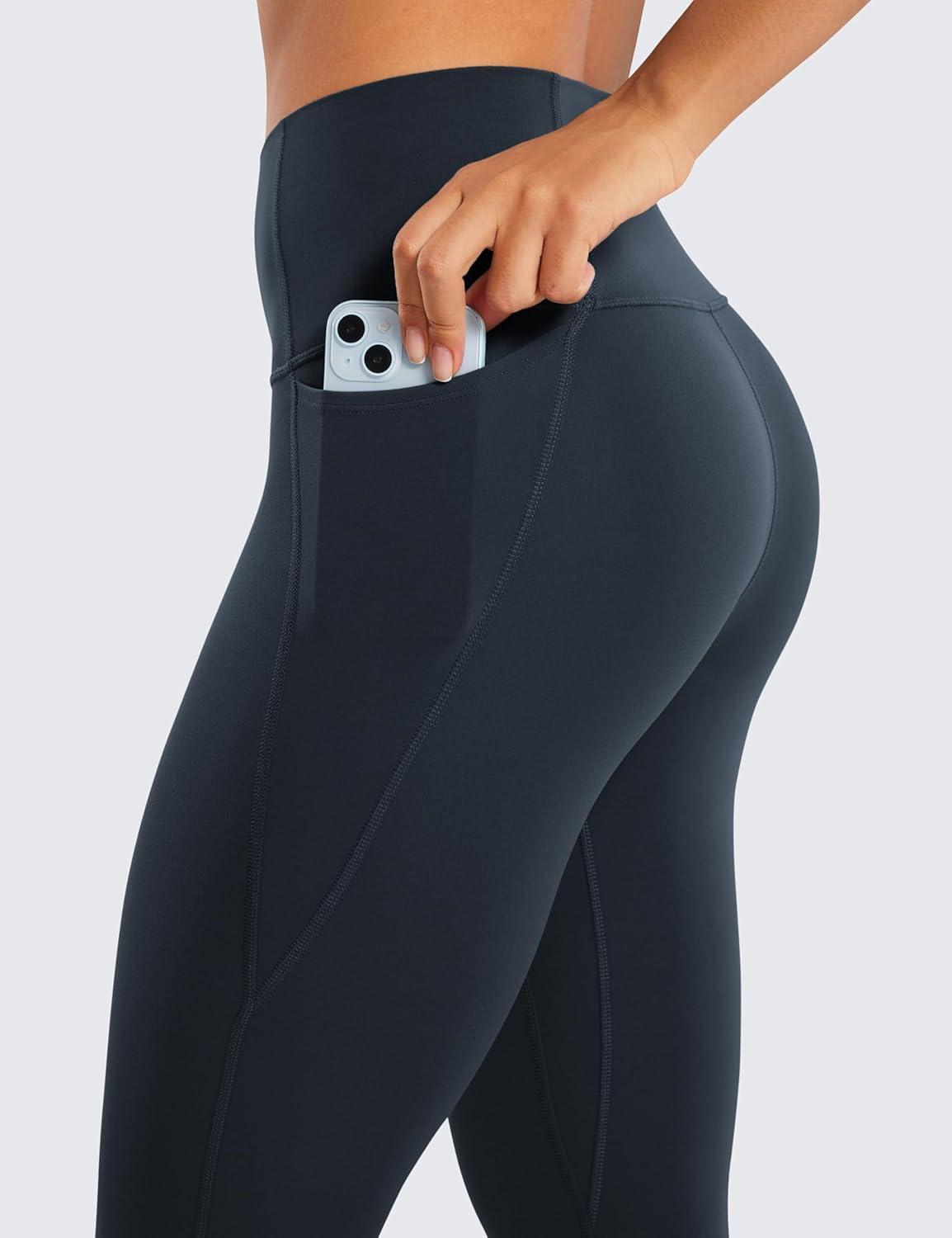imageCRZ YOGA Butterluxe Workout Capri Leggings Pockets 21quot High Waisted Gym Athletic Womens Crop YogaTrue Navy