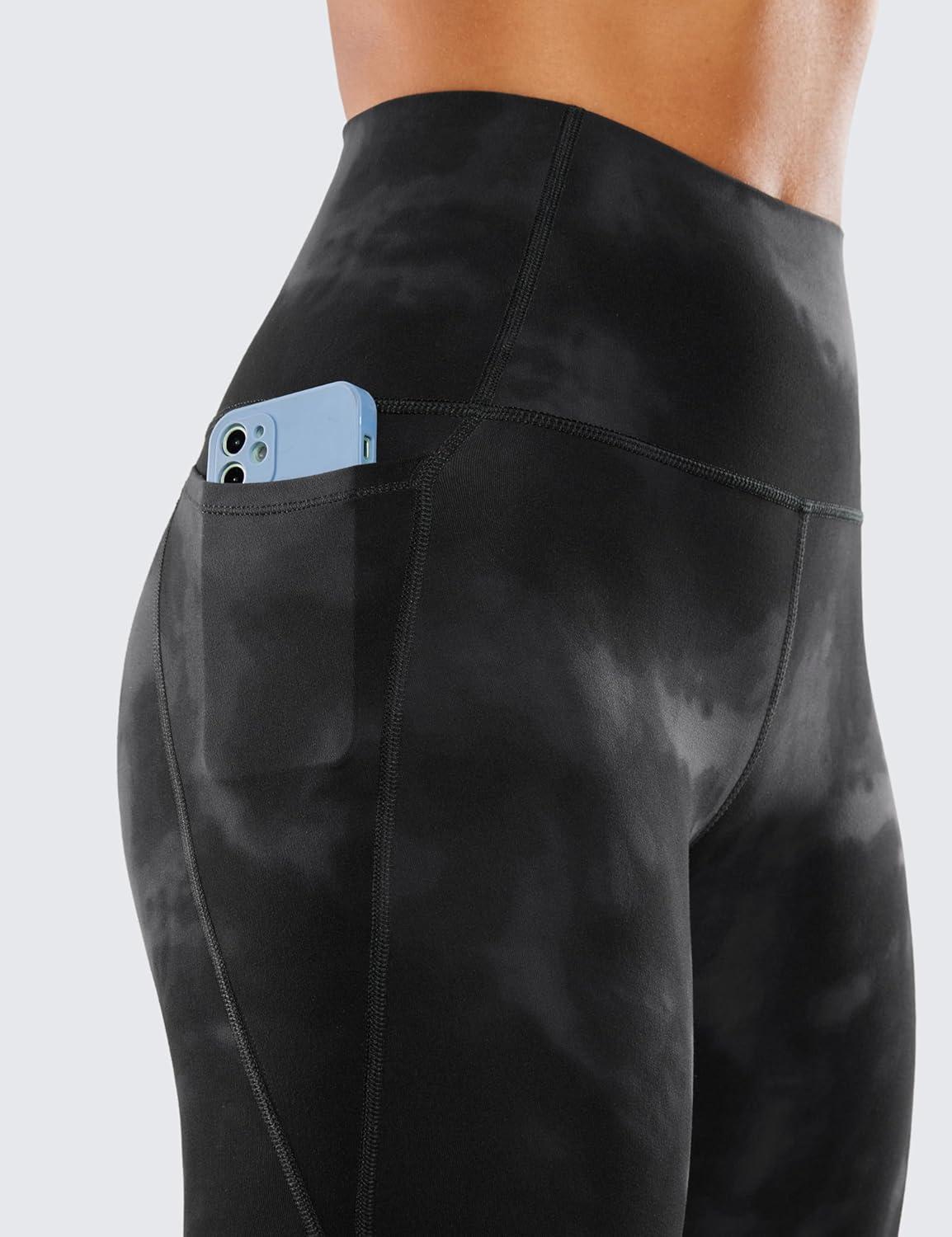 imageCRZ YOGA Butterluxe Workout Leggings Pockets 28 High Waisted Gym Womens Yoga Pants Running Buttery SoftBlack Tie Dye Flowers