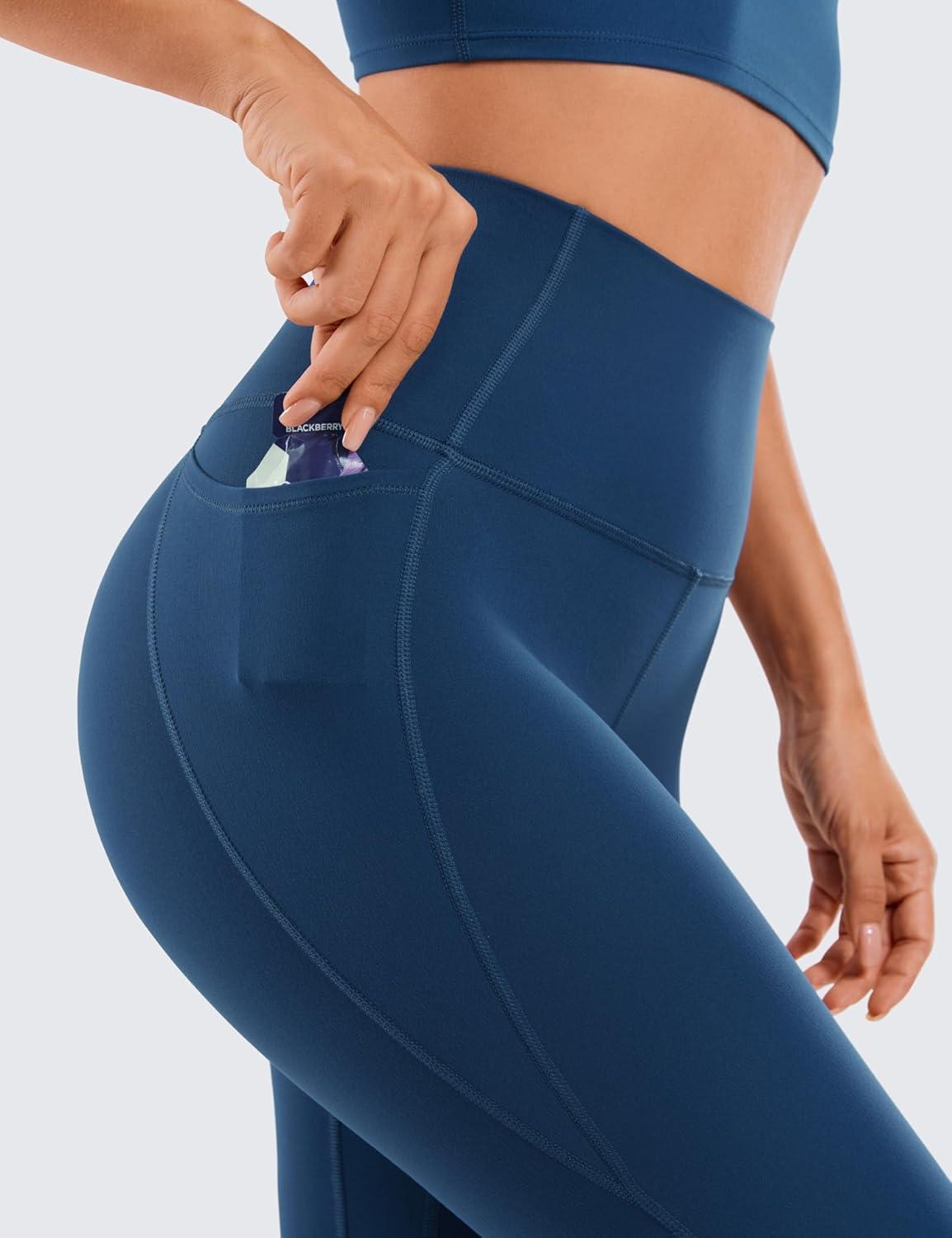 imageCRZ YOGA Butterluxe Workout Leggings Pockets 28 High Waisted Gym Womens Yoga Pants Running Buttery SoftFrench Navy