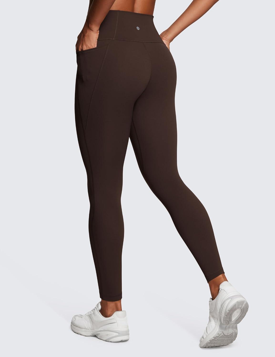 imageCRZ YOGA Butterluxe Workout Leggings Pockets 28 High Waisted Gym Womens Yoga Pants Running Buttery SoftHot Fudge Brown