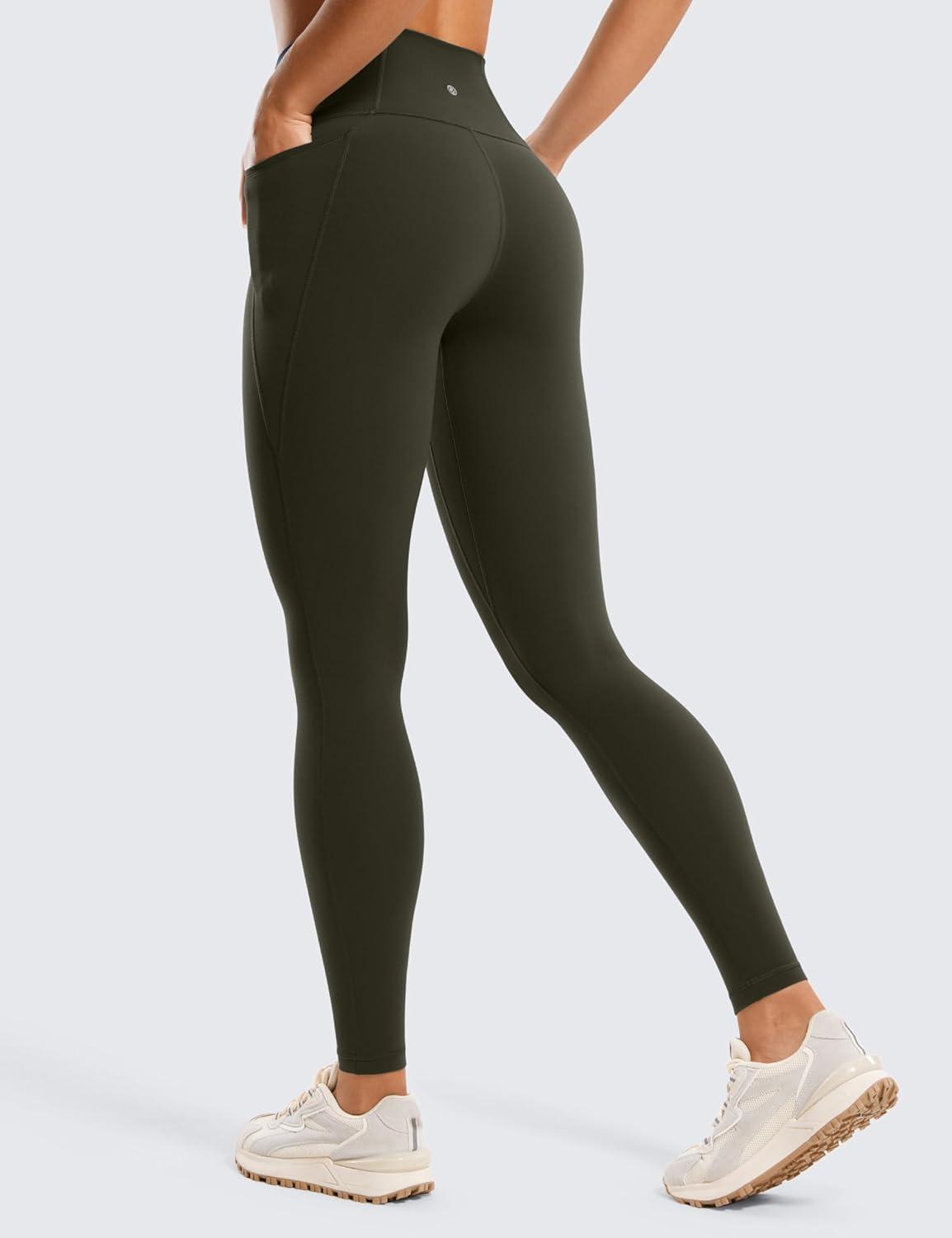 imageCRZ YOGA Butterluxe Workout Leggings Pockets 28 High Waisted Gym Womens Yoga Pants Running Buttery SoftOlive Green