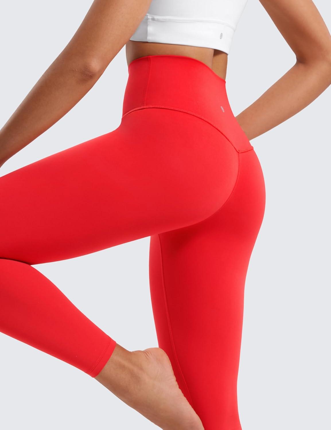 imageCRZ YOGA Butterluxe Yoga Leggings 25quot High Waisted Buttery Soft Womens Workout Lounge PantsDeep Red