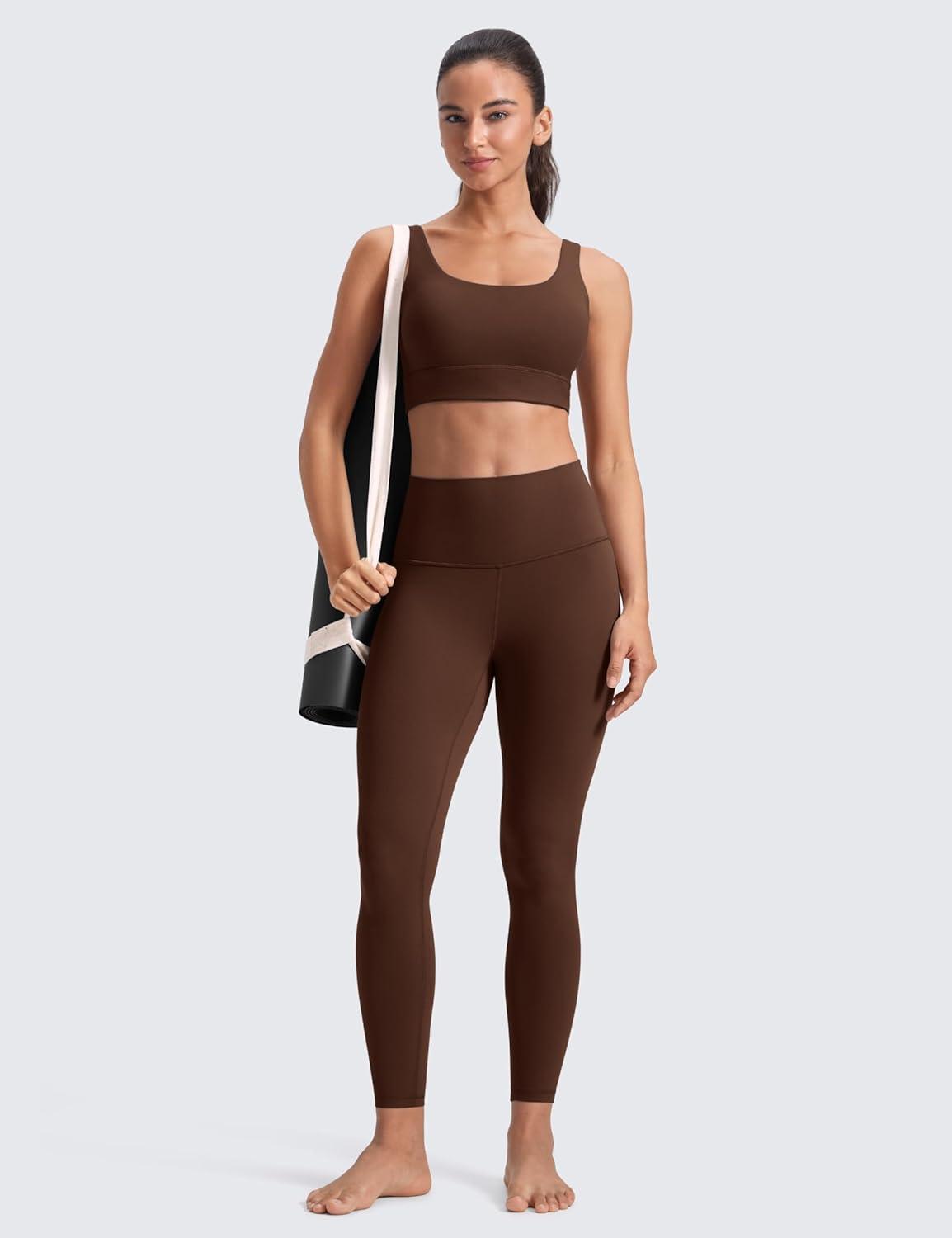 imageCRZ YOGA Butterluxe Yoga Leggings 25quot High Waisted Buttery Soft Womens Workout Lounge PantsLava Brown