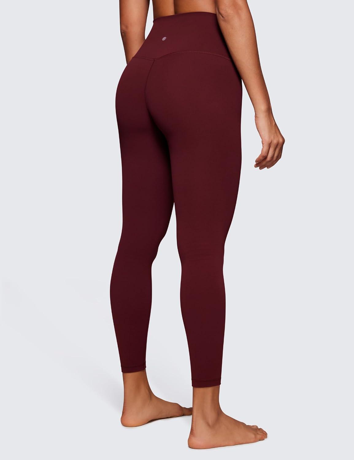imageCRZ YOGA Butterluxe Yoga Leggings 25quot High Waisted Buttery Soft Womens Workout Lounge PantsRed Merlot