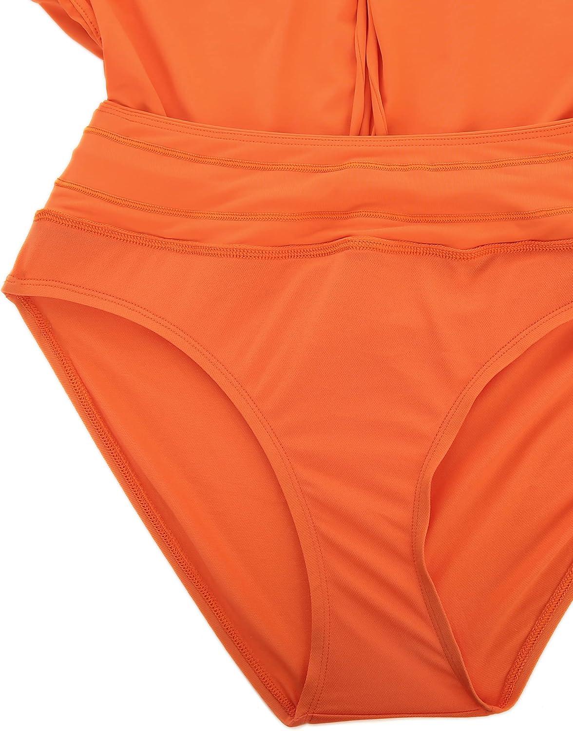 imageCRZ YOGA Classic Fit Dolphin Board Shorts for Women 3 High Waisted Beach Swimwear Bottoms Bathing Trunks with LinerCoral