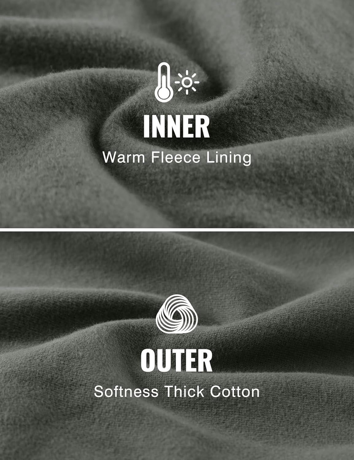 imageCRZ YOGA Cotton Fleece Lined Half Zip Sweatshirts for Men Mock Neck Pullover Sweat Shirts Casual Workout Daily SweatersGrey Sage