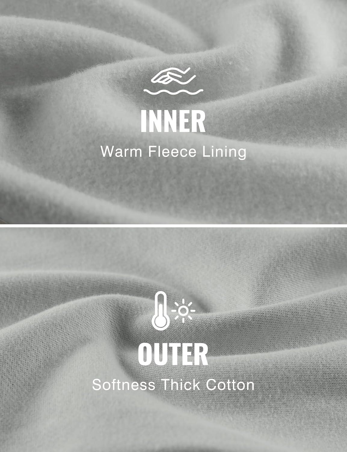 imageCRZ YOGA Cotton Fleece Lined Half Zip Sweatshirts for Men Mock Neck Pullover Sweat Shirts Casual Workout Daily SweatersSterling