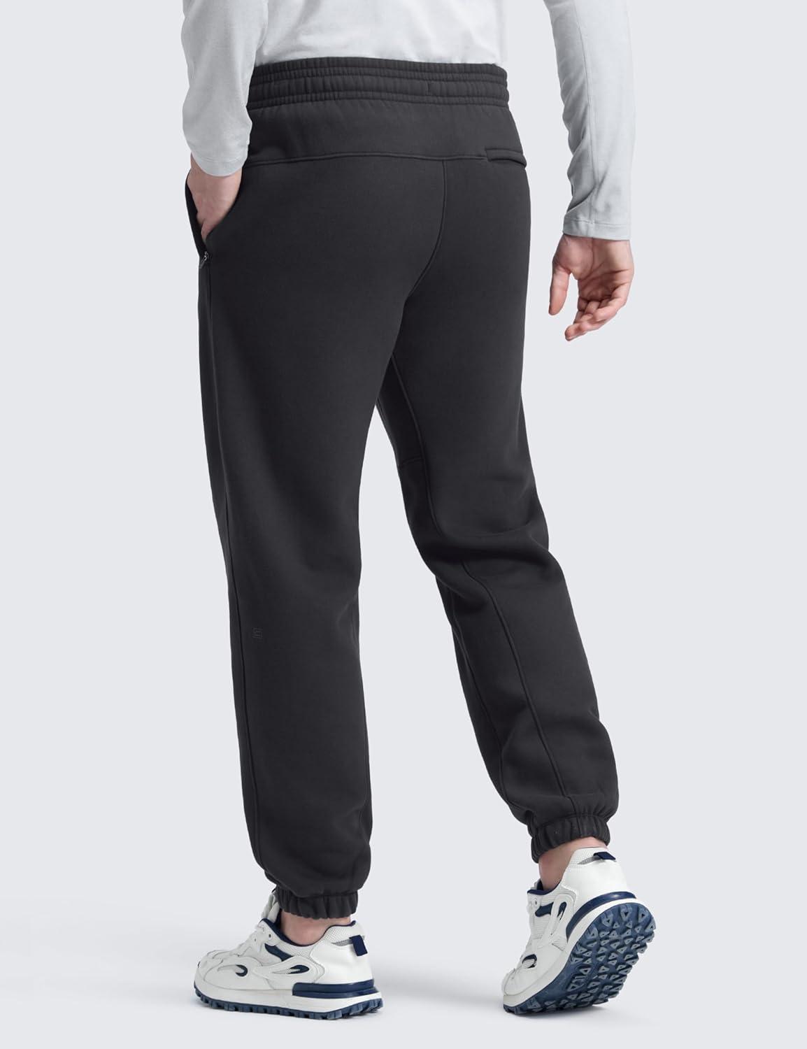 imageCRZ YOGA Cotton Fleece Lined Sweatpants for Men 30quot Classic Fit Casual Lounge Cozy Sweat Pants Joggers with Zipper PocketsMysterious Grey