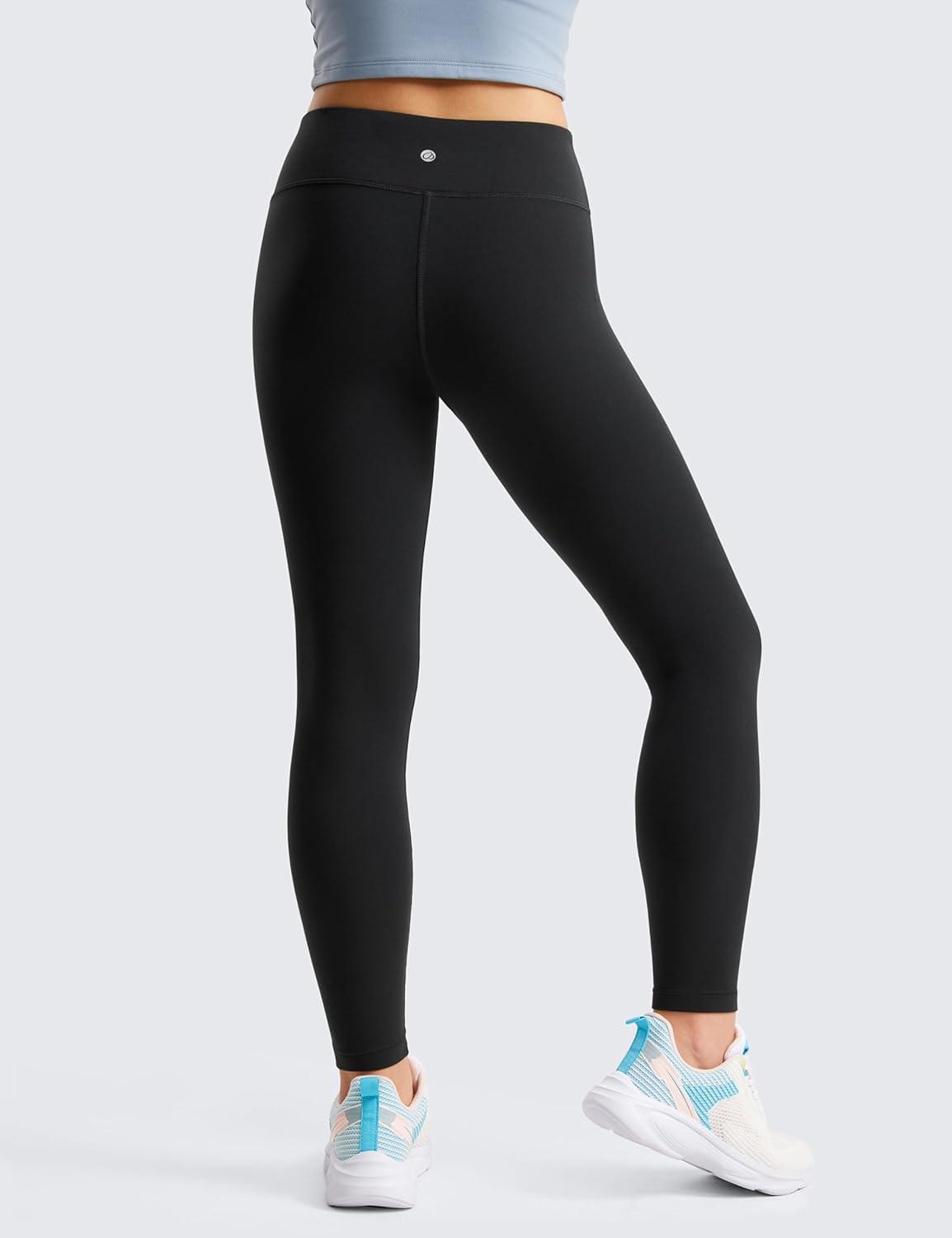 imageCRZ YOGA Girls Butterluxe Full Length Yoga Leggings Athletic Sports Casual Pants High Waist Tights Kids TeenBlack