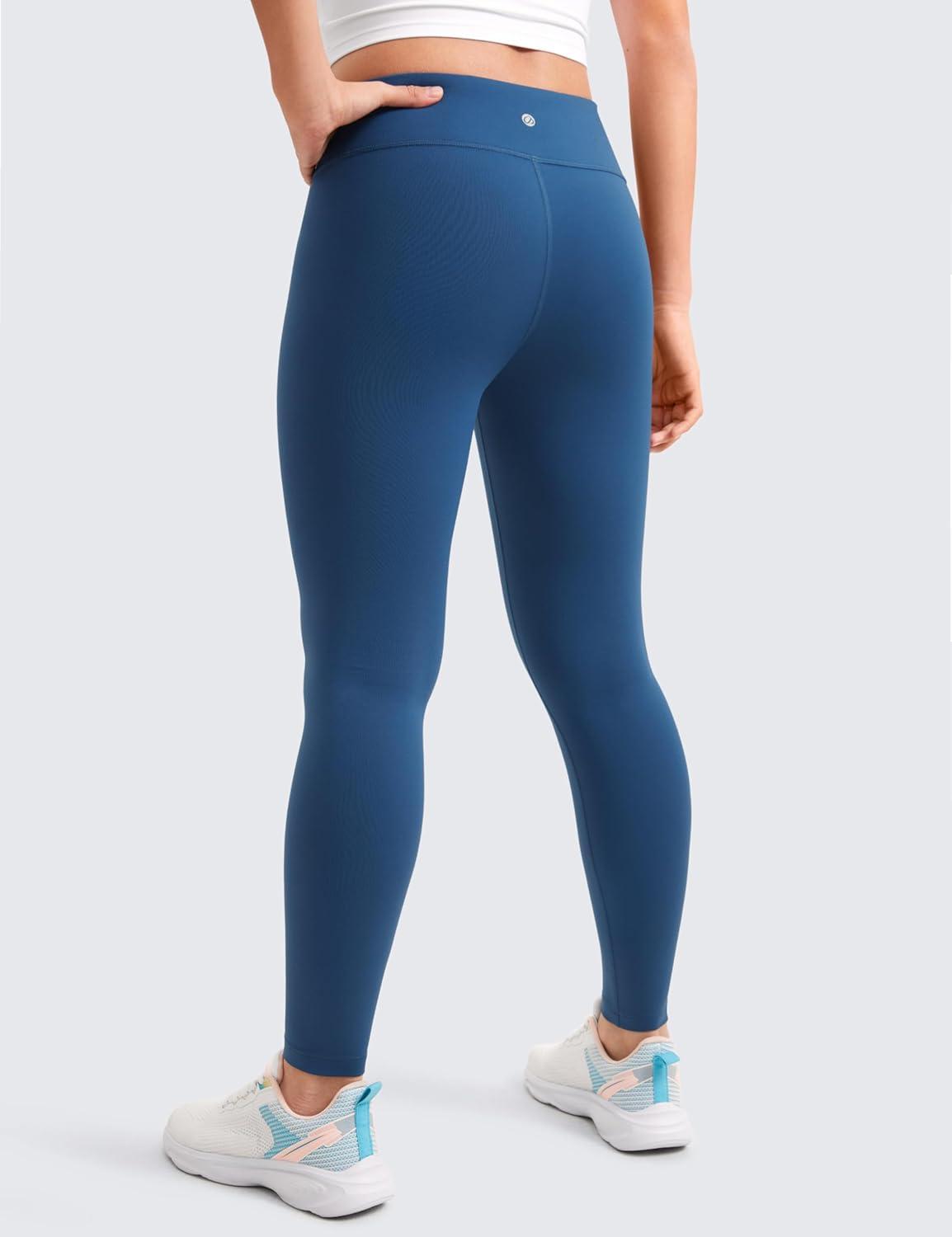 imageCRZ YOGA Girls Butterluxe Full Length Yoga Leggings Athletic Sports Casual Pants High Waist Tights Kids TeenFrench Navy