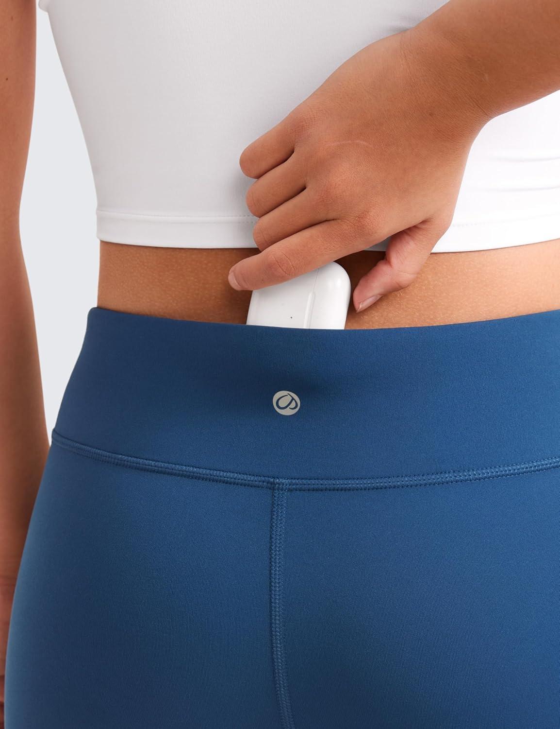 imageCRZ YOGA Girls Butterluxe Full Length Yoga Leggings Athletic Sports Casual Pants High Waist Tights Kids TeenFrench Navy