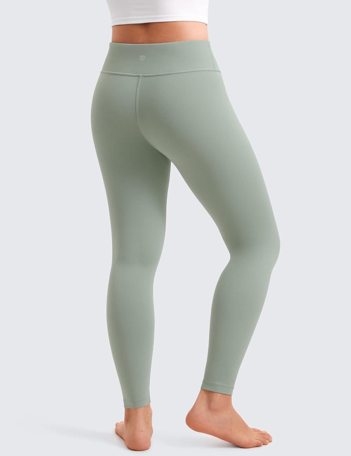 imageCRZ YOGA Girls Butterluxe Full Length Yoga Leggings Athletic Sports Casual Pants High Waist Tights Kids TeenGreen Palm Court