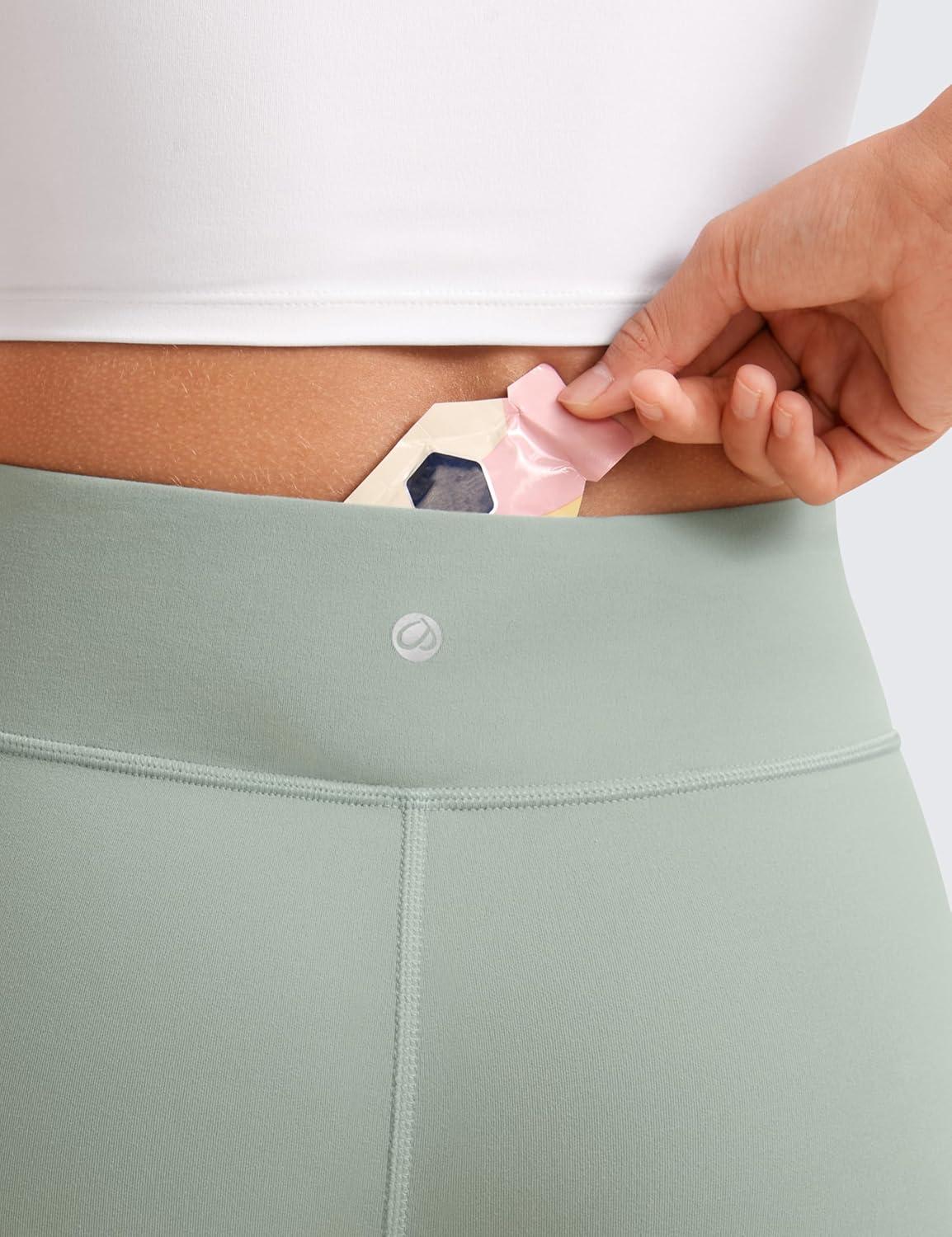 imageCRZ YOGA Girls Butterluxe Full Length Yoga Leggings Athletic Sports Casual Pants High Waist Tights Kids TeenGreen Palm Court