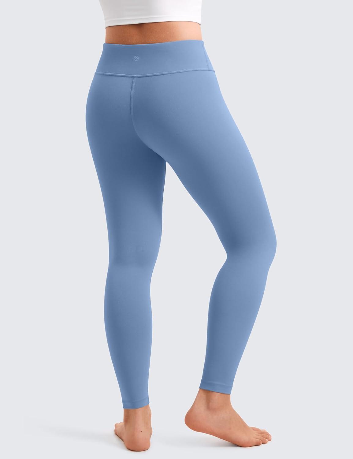 imageCRZ YOGA Girls Butterluxe Full Length Yoga Leggings Athletic Sports Casual Pants High Waist Tights Kids TeenOasis Blue