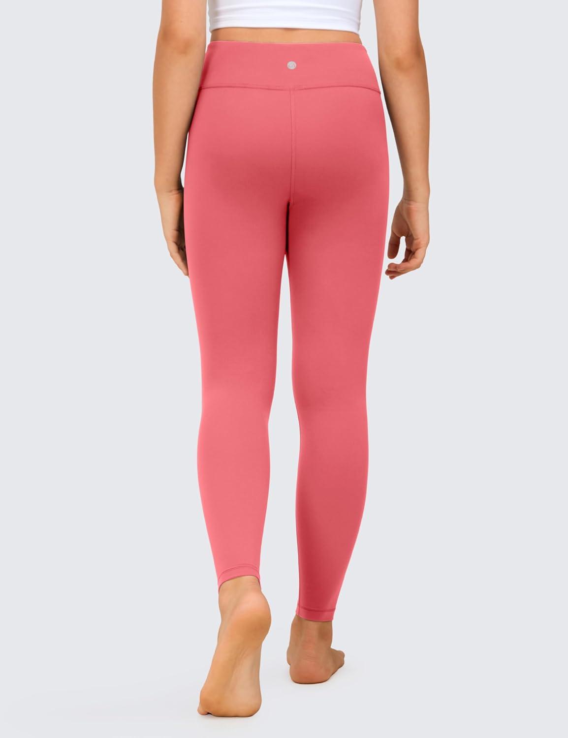 imageCRZ YOGA Girls Butterluxe Full Length Yoga Leggings Athletic Sports Casual Pants High Waist Tights Kids TeenRaspberry Sorbet