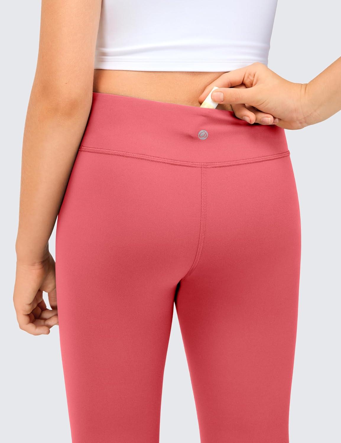 imageCRZ YOGA Girls Butterluxe Full Length Yoga Leggings Athletic Sports Casual Pants High Waist Tights Kids TeenRaspberry Sorbet