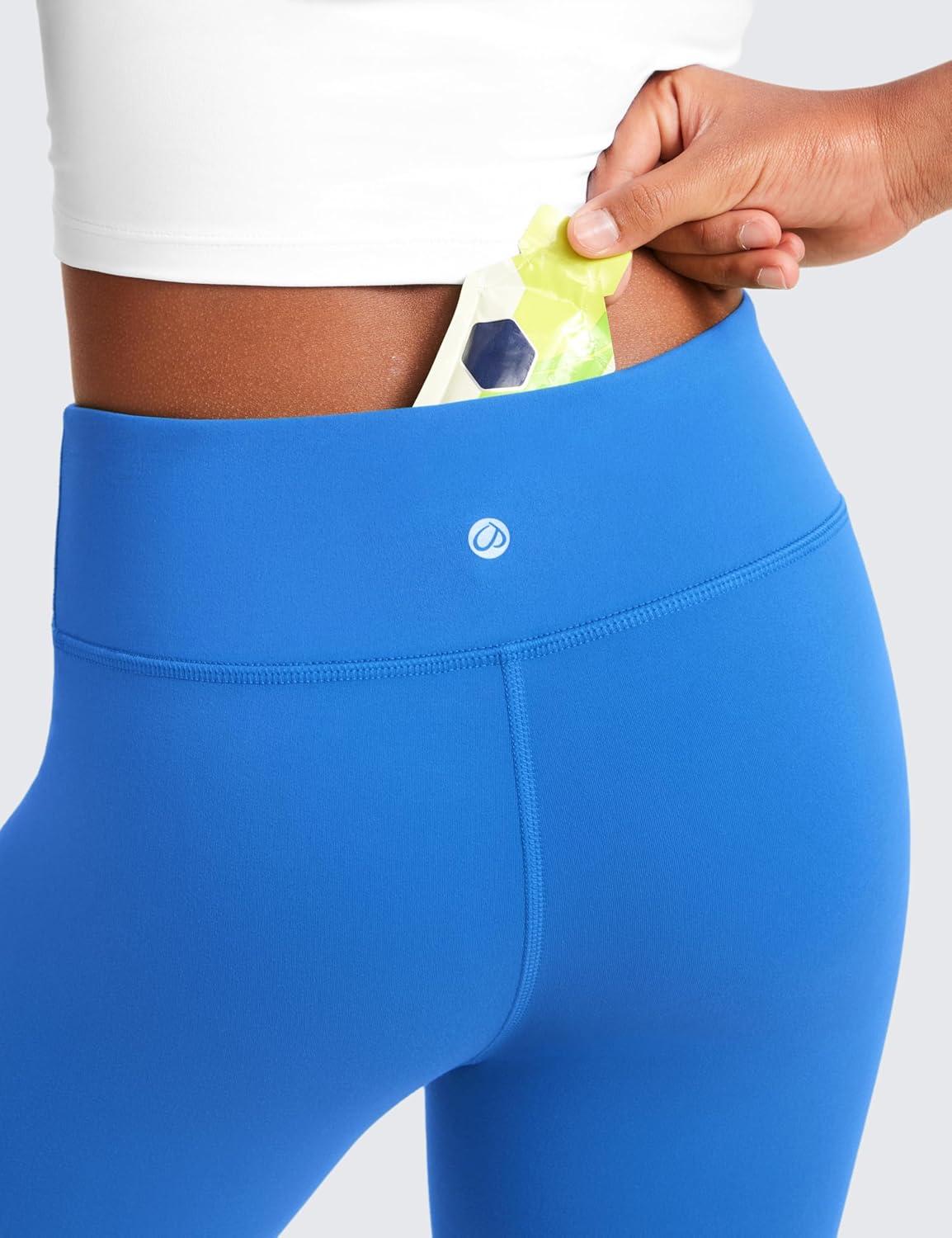 imageCRZ YOGA Girls Butterluxe Full Length Yoga Leggings Athletic Sports Casual Pants High Waist Tights Kids TeenSparkle Blue