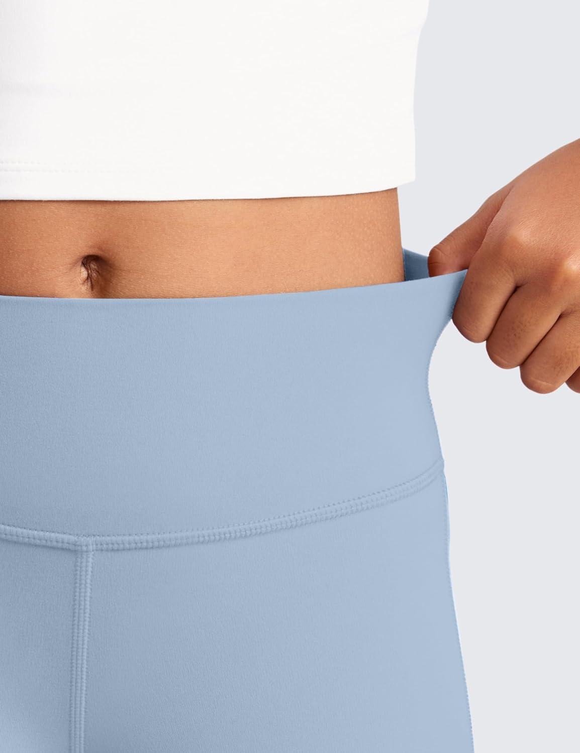 imageCRZ YOGA Girls Butterluxe High Waist Athletic Biker Shorts Dance Yoga Casual Kids Teen SummerCambric Blue