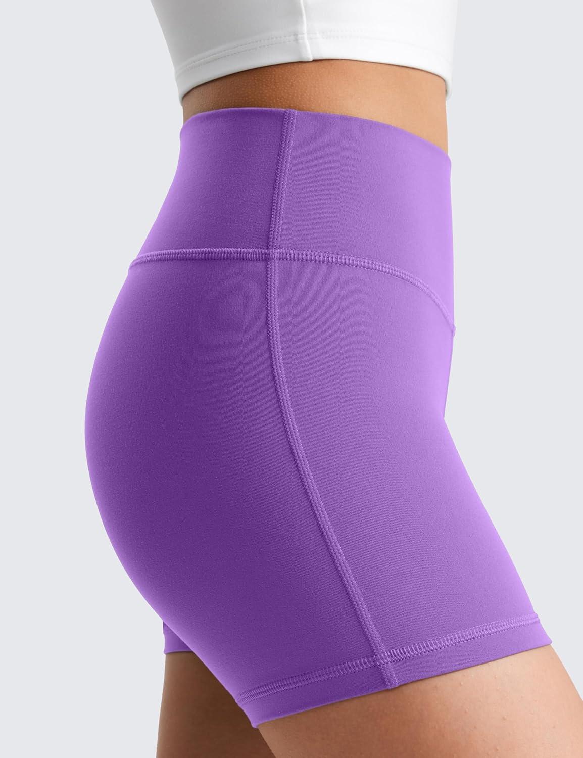 imageCRZ YOGA Girls Butterluxe High Waist Athletic Biker Shorts Dance Yoga Casual Kids Teen SummerRoyal Lilac